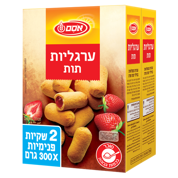 ערגליות תות 6*600גרם