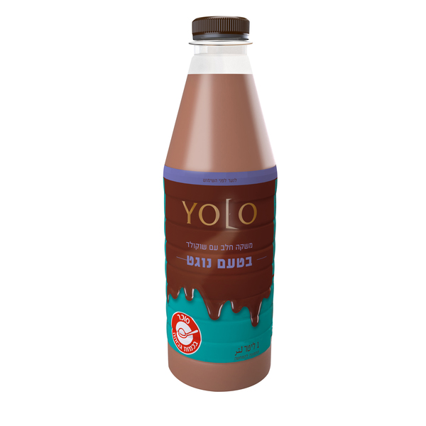 YOLO משקה חלב עם שוקולד בטעם נוגט 1 ליטר