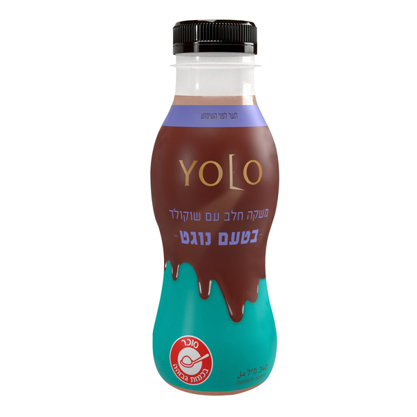 YOLO משקה חלב עם שוקולד בטעם נוגט 340 מל