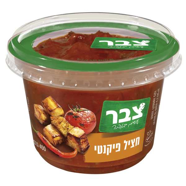 צבר חציל פיקנטי מרובע היתר 6*400גרם