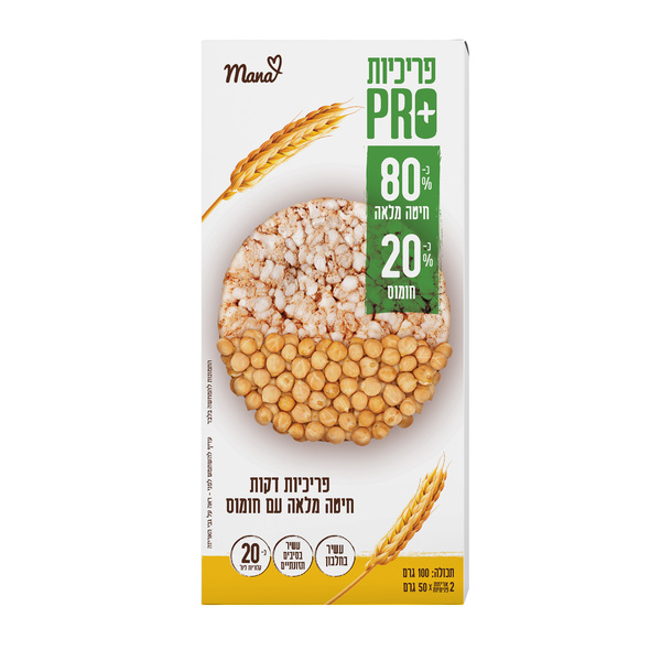 מנה פריכיות חיטה וחומוס דקות 100 גרם