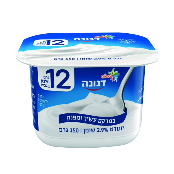 דנונה 2.9% שומן 12 גרם חלבון 150 גרם