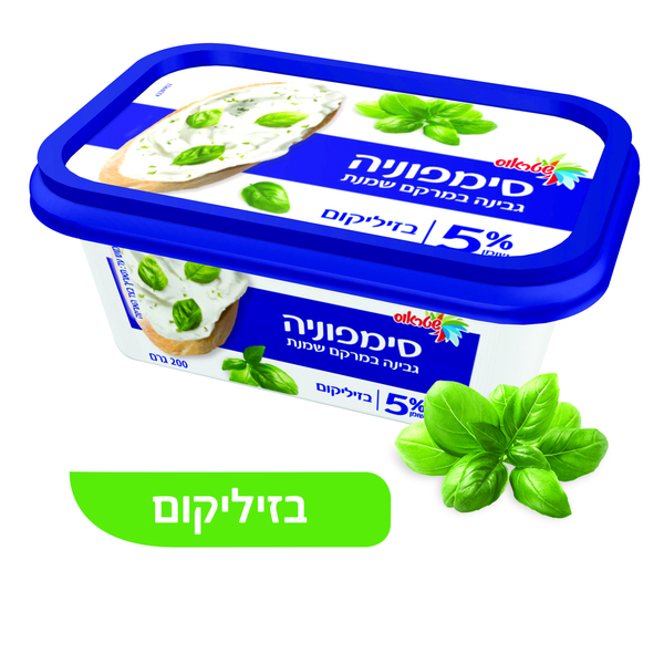 סימפוניה במרקם שמנת בזיליקום 5% שומן