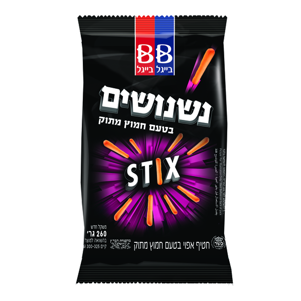 נשנושים סטיקס חטיף אפוי בטעם חמוץ מתוק