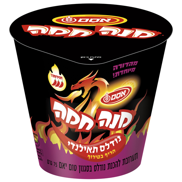 מנה חמה נודלס תאילנדי חריף 6 6*75גרם