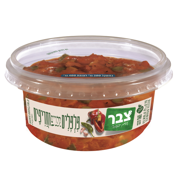 צבר סלט פלפלים קלויים חריף 6*200גרם