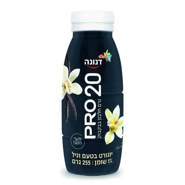 משקה יוגורט עם חלבון בטעם וניל