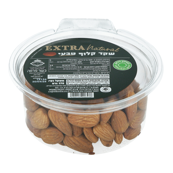 שקדים קלופים גביע אק - מידע תזונתי