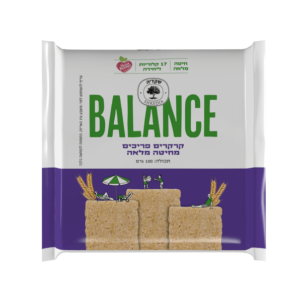קרקרים פריכים מחיטה מלאה 100 גר` BALANCE