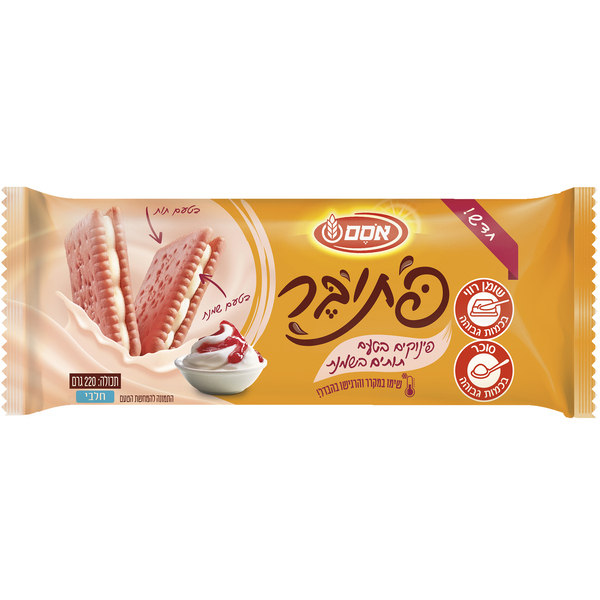 אסם פתי בר פינוקים תותים בשמנת 16*220גרם
