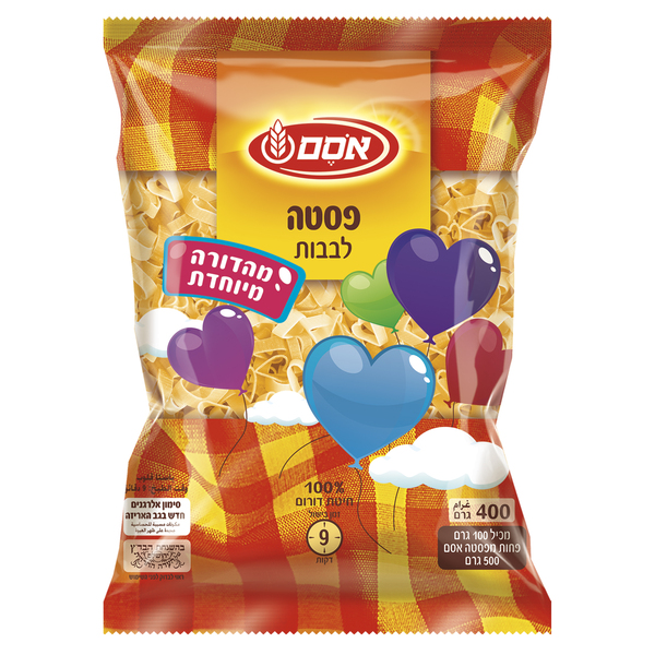פסטה לבבות 400 גרם.