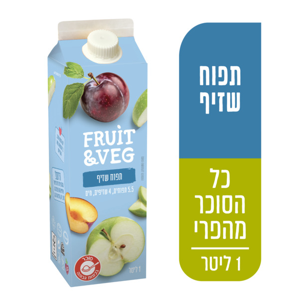 פרוט&ווג' תפוח שזיף 1 ל' קרטונית