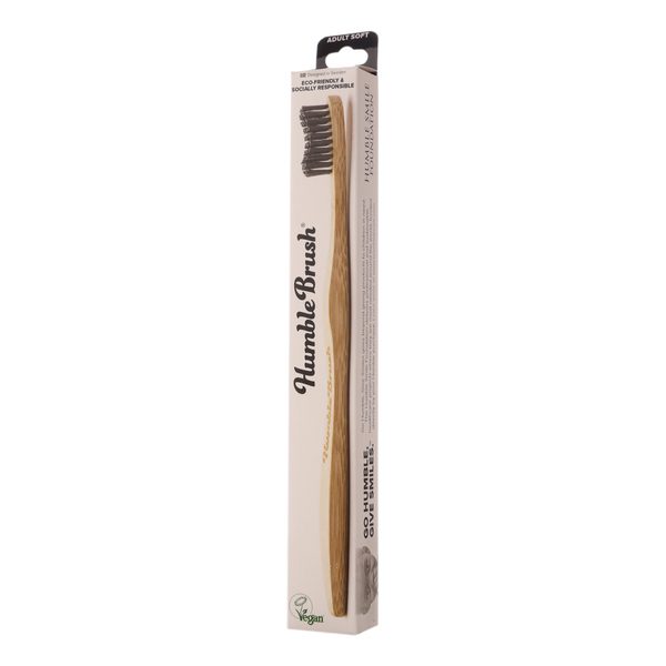 מברשת שיניים למבוגרים, סופט, שחור, Humble brush