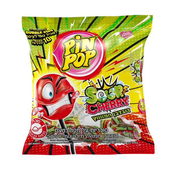 סוכריות על מקל מותג 100יח