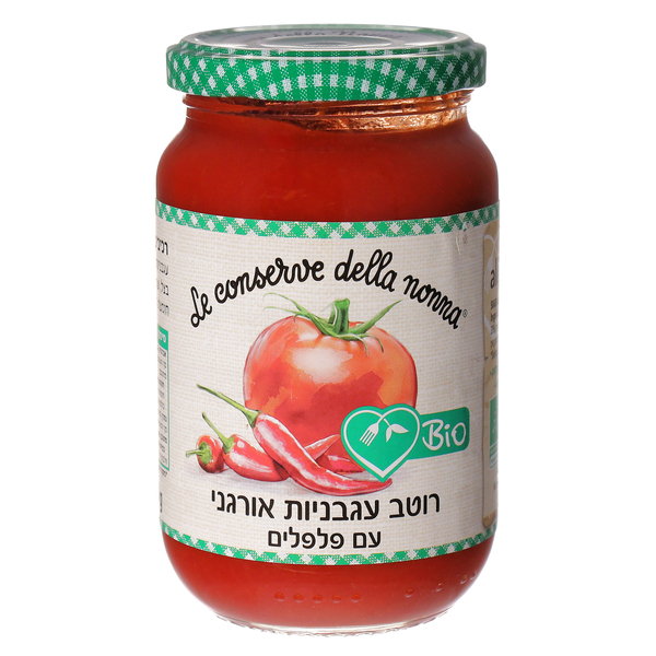 רוטב עגבניות אורגני - מידע תזונתי
