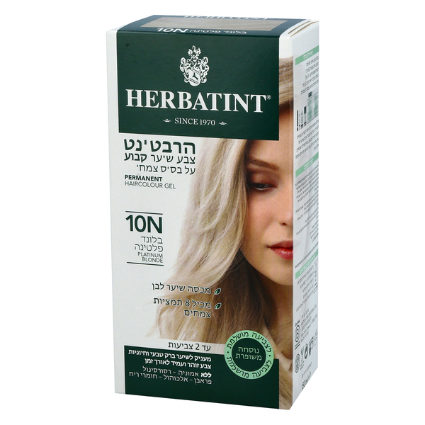 הרביטנט צבע שיער קבוע על בסיס צמחי 10N בלונד פלטינה 150 מל