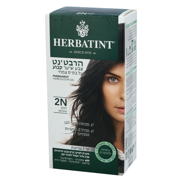 הרביטנט צבע שיער קבוע על בסיס צמחי  2N חום 150 מל