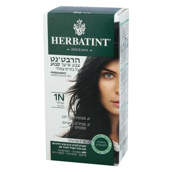 הרביטנט צבע שיער קבוע על בסיס צמחי 1N שחור 150 מל