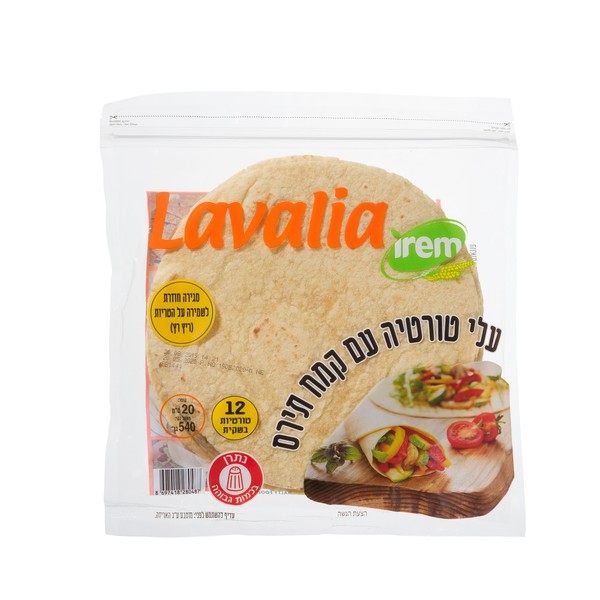 עלי טורטייה קמח תירס 20 סמ 540 ג LAVALIA