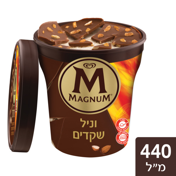 מגנום וניל שקדים 302 - מידע תזונתי