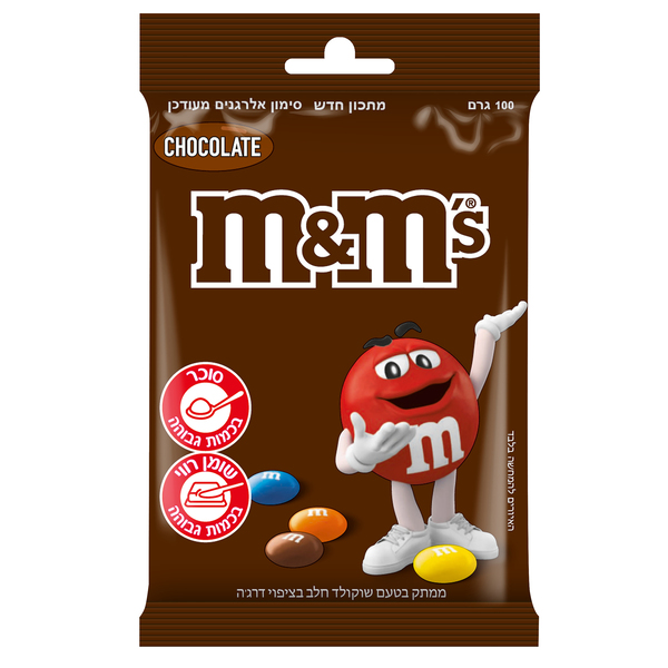 M M שוקולד  100ג - מידע תזונתי
