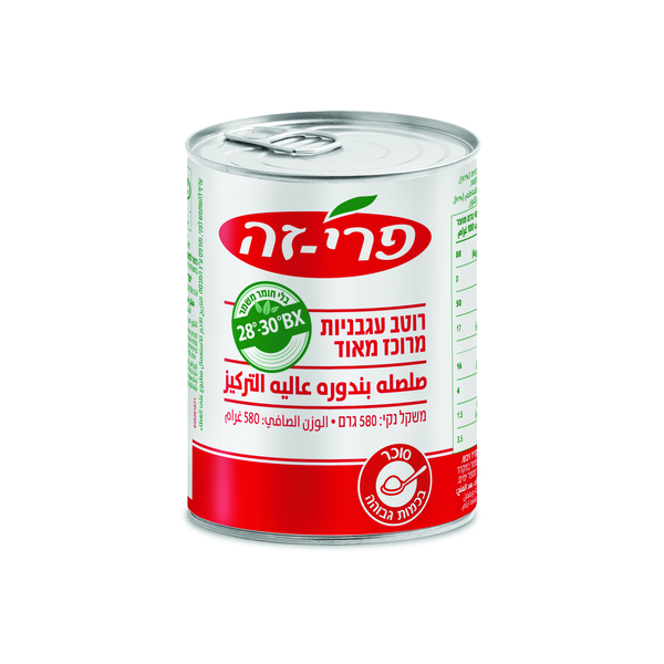תרכיז עגבניות 28% פרי זה - מידע תזונתי