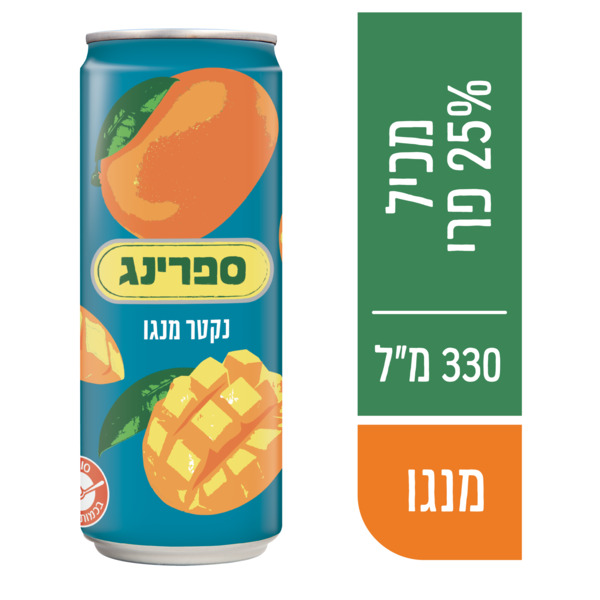 נקטר ספרינג פחית מנגו - מידע תזונתי