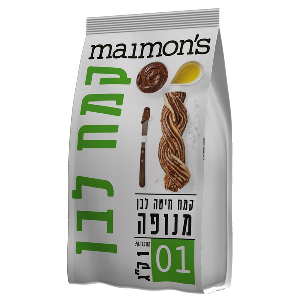 ערכים תזונתיים קמח לבן מנופה  1ק"ג מימונס