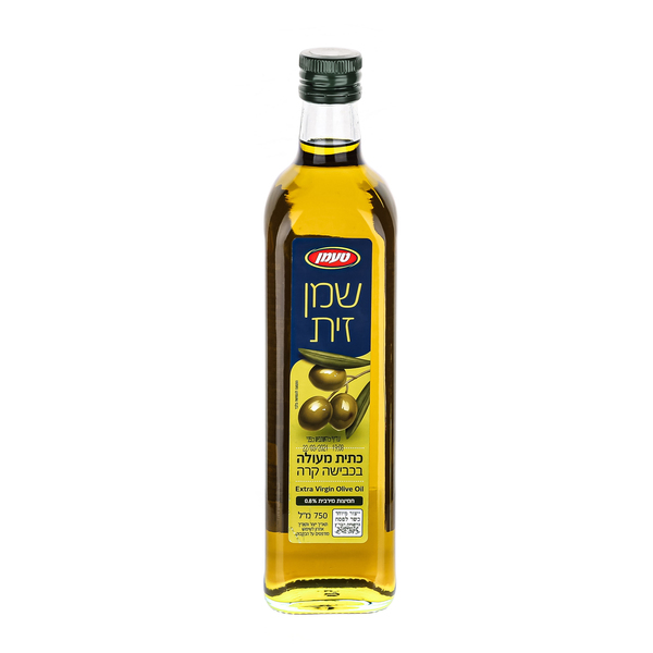 שמן זית כתית מעולה 750 טעמן - מידע תזונתי