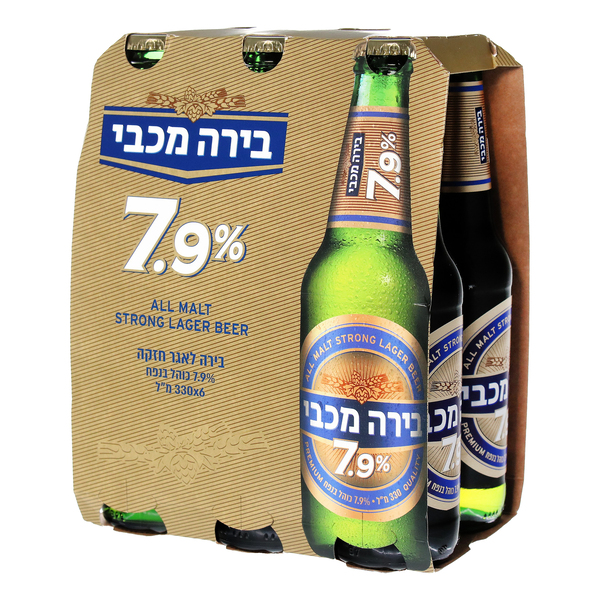 ערכים תזונתיים מכבי שישייה 7.9% 330מ"ל בקבוק