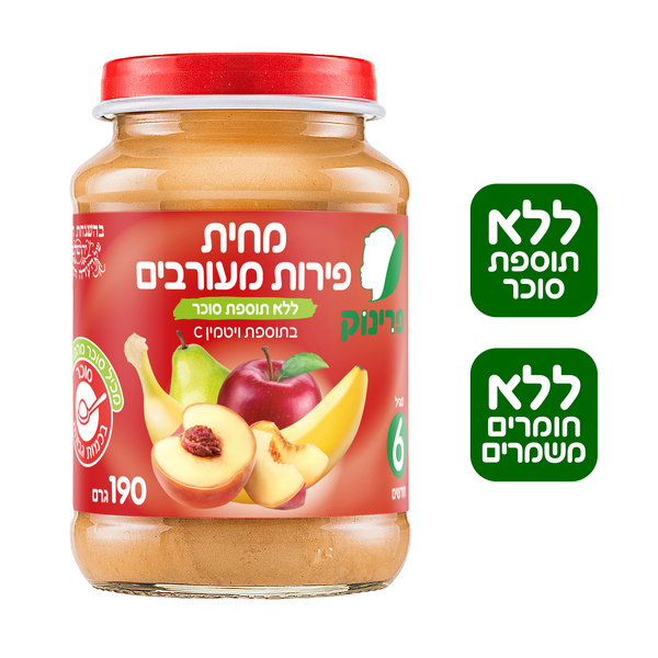 מחית פירות מעורבים 190 ג - מידע תזונתי