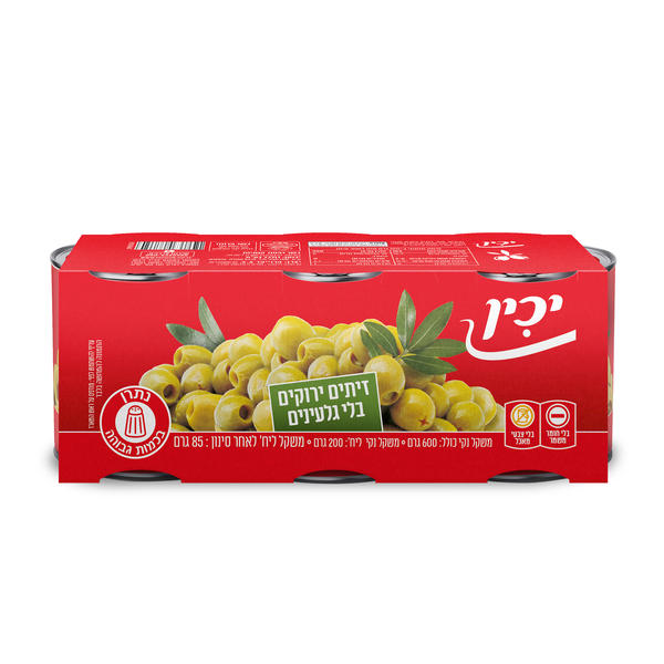 שלישייה זיתים חרוזית יכין 3*200גר - מידע תזונתי