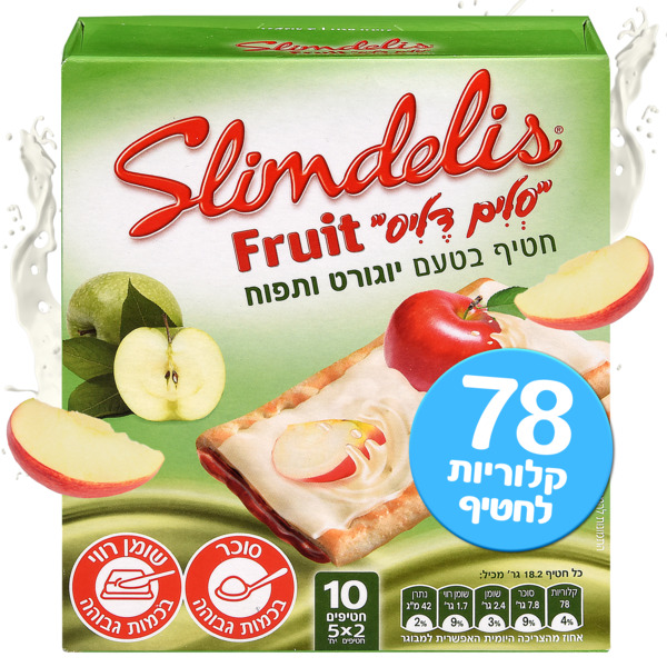 סלים דליס בטעם יוגורט במילוי תפוח - מידע תזונתי