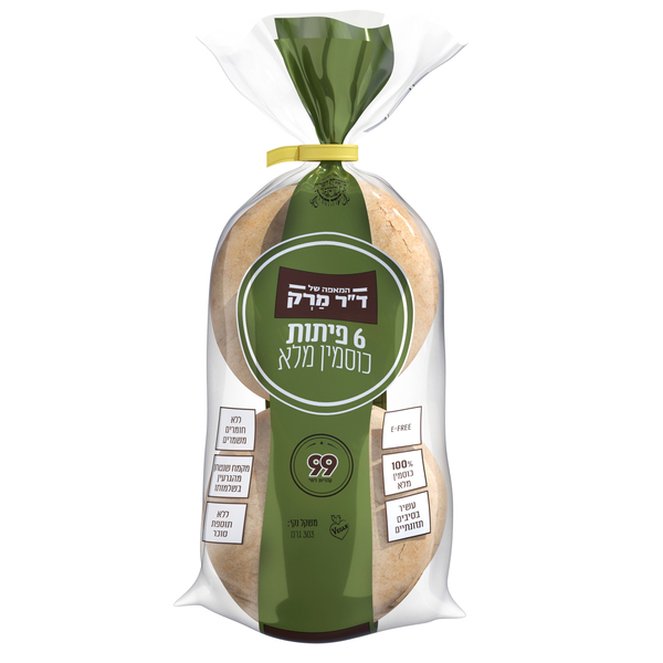 פיתות קלות כוסמין במתיקות מעודנת 6 יח דר