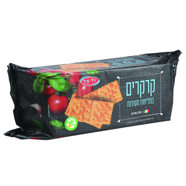 קרקרים 500ג מליחות מעודנת - מידע תזונתי