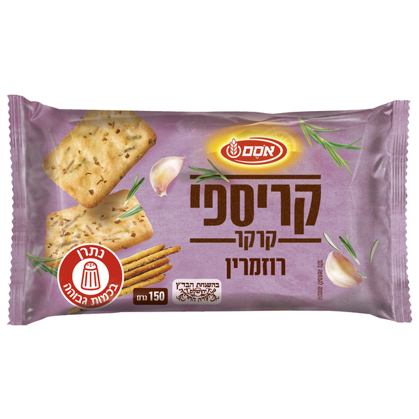 קריספי קרקר רוזמרין 150 ג` - מידע תזונתי