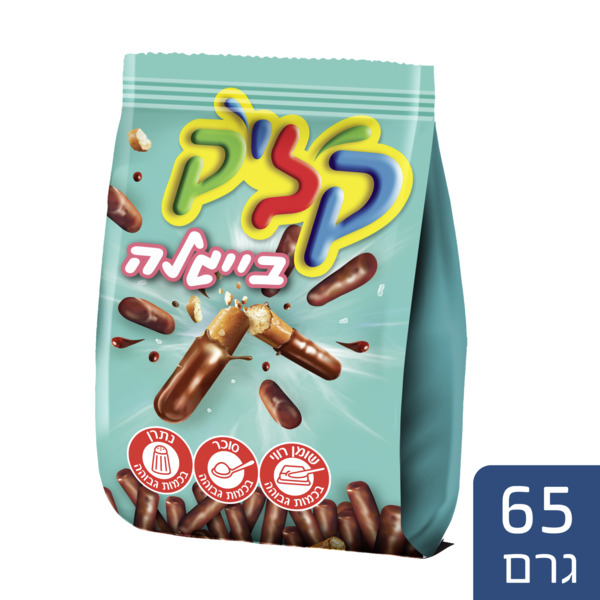 קליק בייגלה שוקולד חלב 65גר - מידע תזונתי