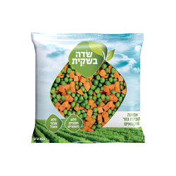אפונה וקוביות גזר 800 גר שדה בשקית
