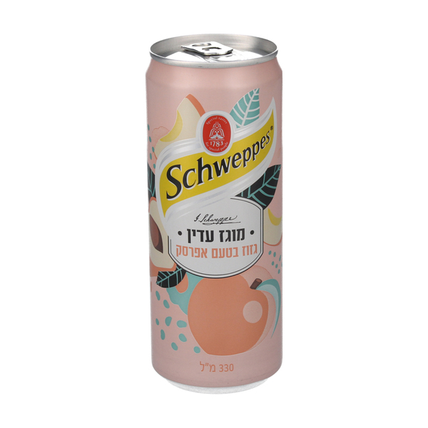 שוופס מוגז עדין אפרסק 330 מ"ל פחית