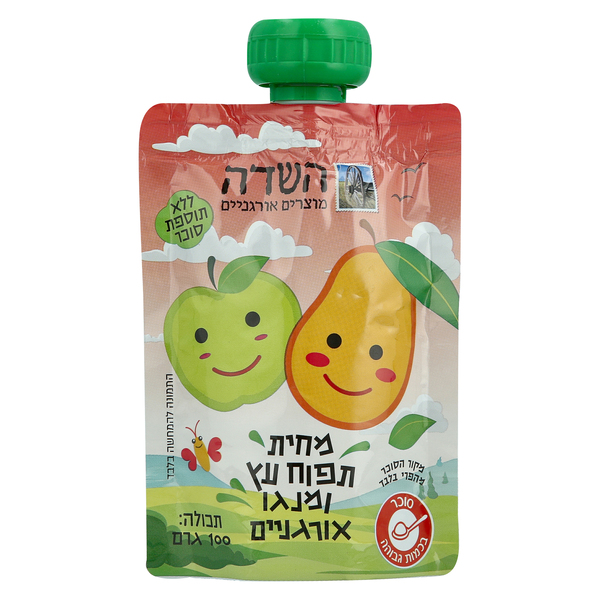 מחית תפוח עץ ומנגו אורגני 100 גר סקווי