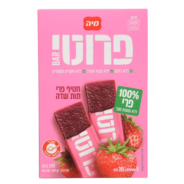 פרוטי בר חטיף פרי תות שדה 100 גר`
