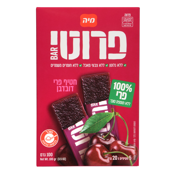 פרוטי בר חטיף פרי דובדבן 100 גר`