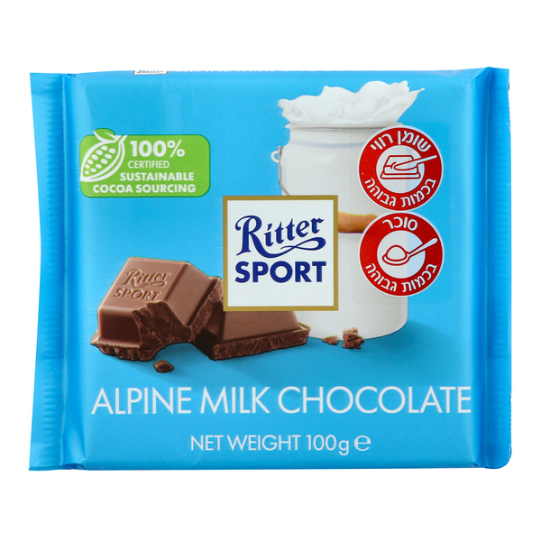 שוקולד RITTER SPORT חלב 100 גרם
