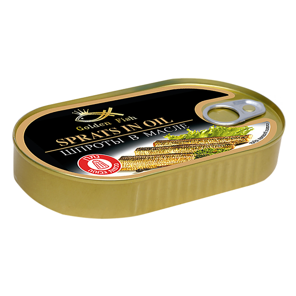 שימורי דג שפרוטים מעושנים בשמן צמחי 190ג