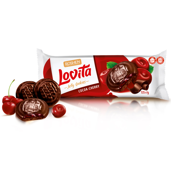 עוגיות קקאו דובדבן 135 גר LOVITA