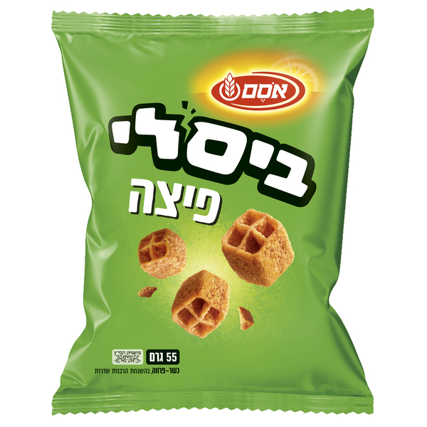 ביסלי אסם בטעם פיצה 55 גר - מידע תזונתי