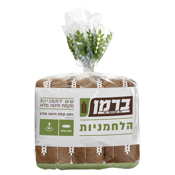 לחמניות מקמח מלא 450 גר שישיה - מידע תזונתי
