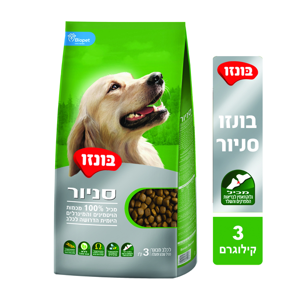 בונזו סניור 7+ 3 קג - מידע תזונתי