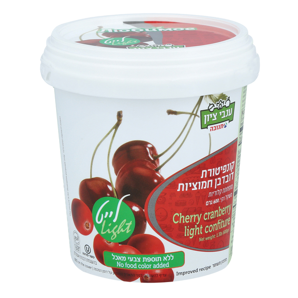 קונפיטורה ביתית דובדבן חמוציות לייט 600