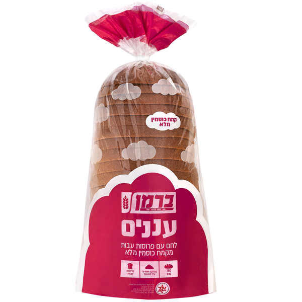 לחם עננים ברמן כוסמין 750 גר - מידע תזונתי
